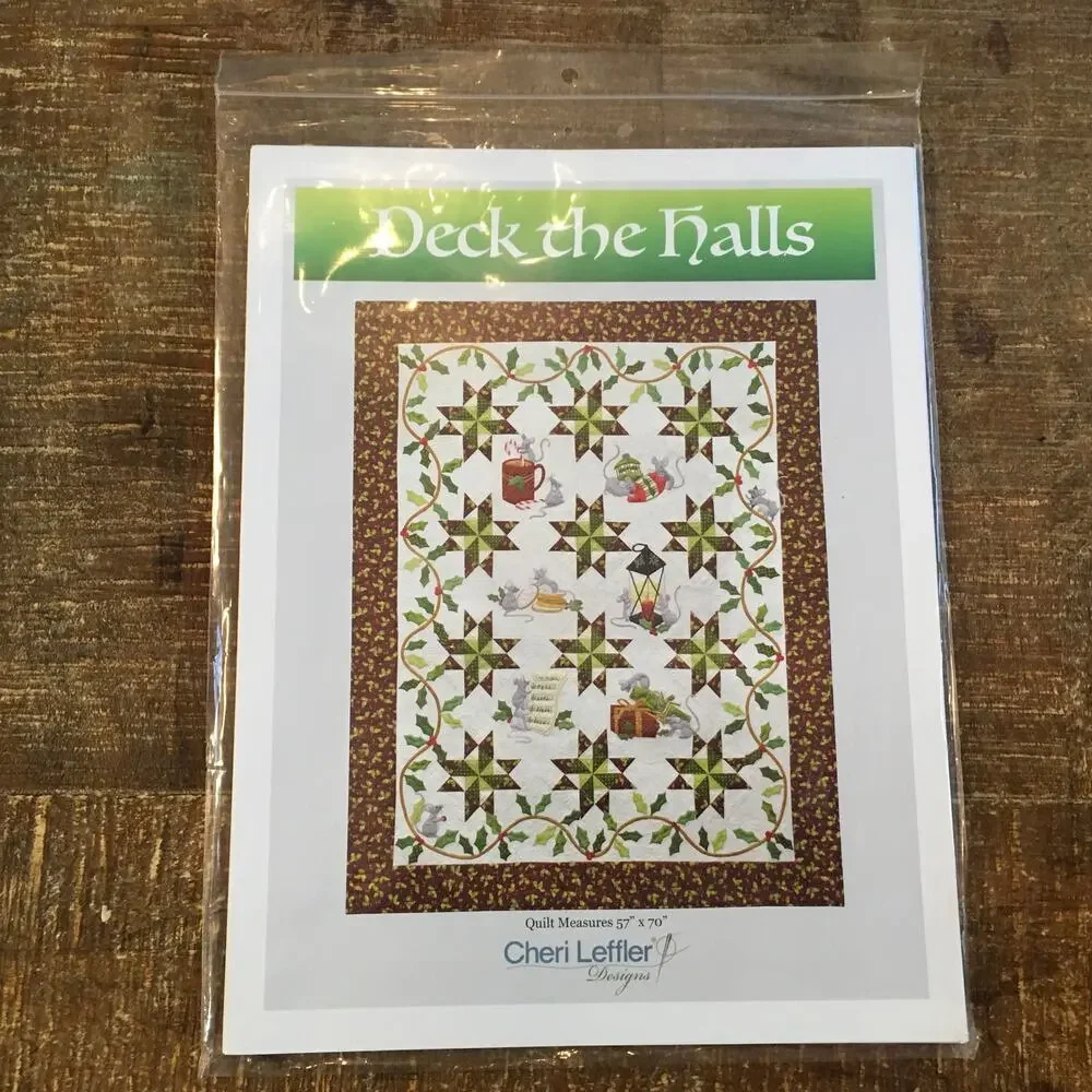 Cheri Leffler Deck the Halls Quilt Pattern Christmas Holiday Sewing Winter Mice